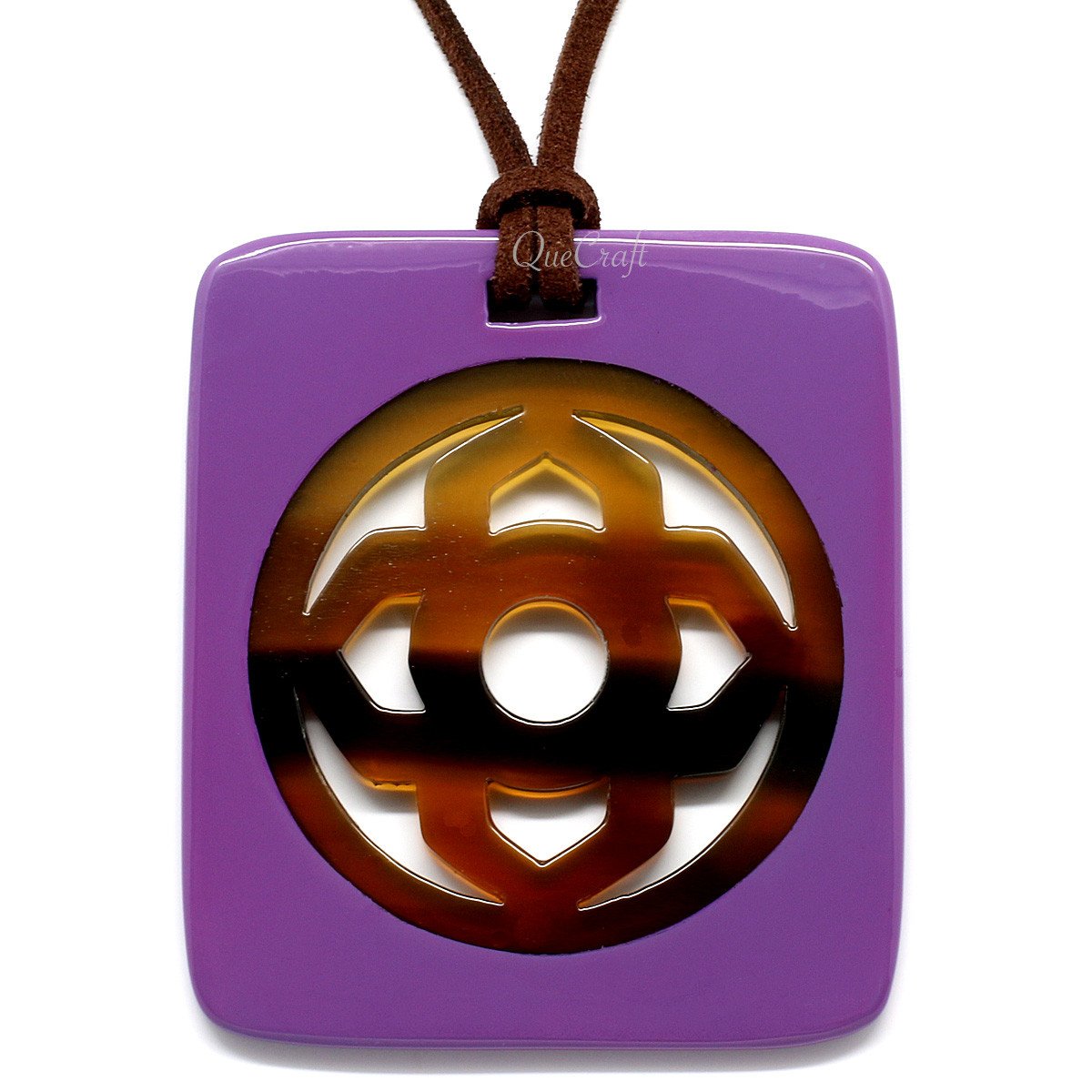 Horn & Lacquer Pendant #5629 - HORN JEWELRY