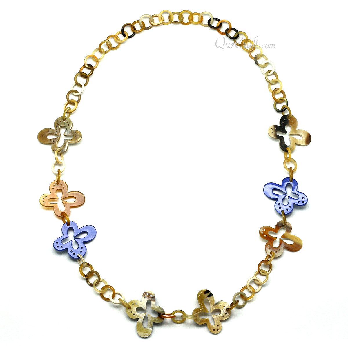 Horn & Lacquer Chain Necklace #11267 - HORN JEWELRY