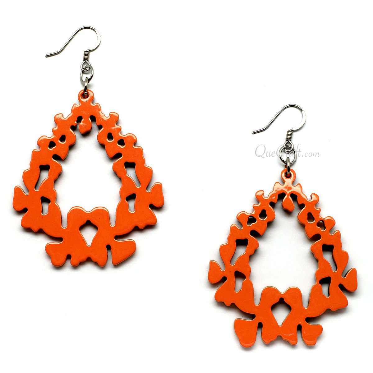 Horn & Lacquer Earrings #11098 - HORN JEWELRY