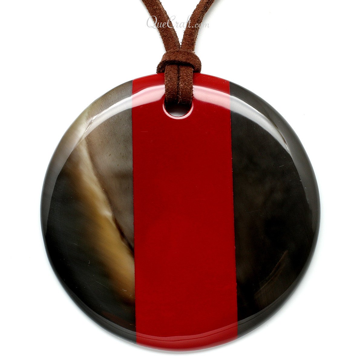 Horn & Lacquer Pendant #11437 - HORN JEWELRY
