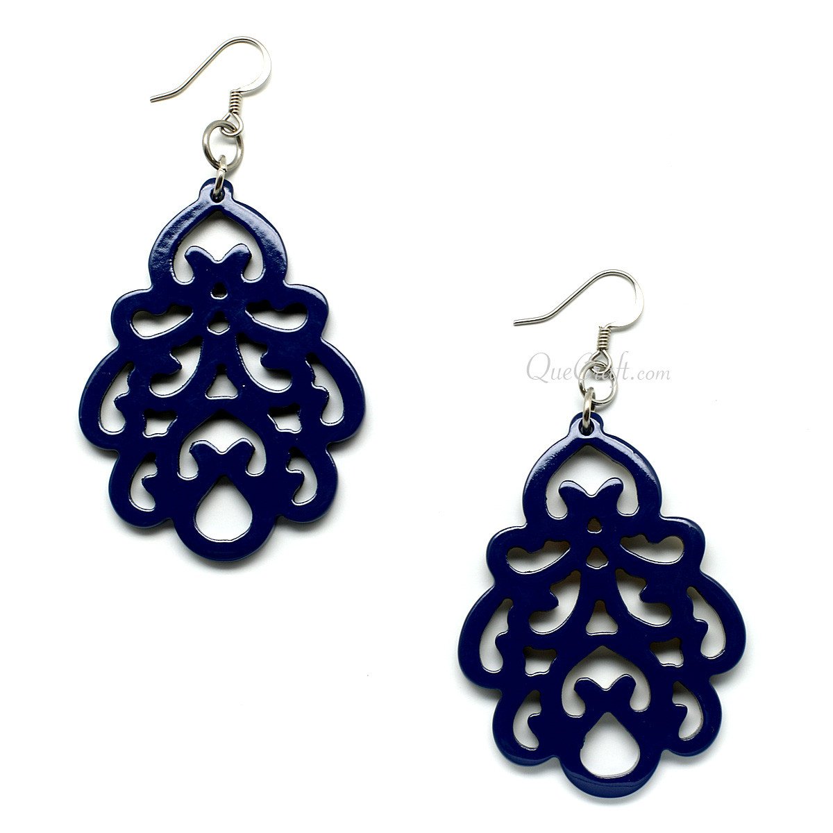 Horn & Lacquer Earrings #11096 - HORN JEWELRY