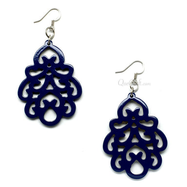 Horn & Lacquer Earrings #11096 - HORN JEWELRY
