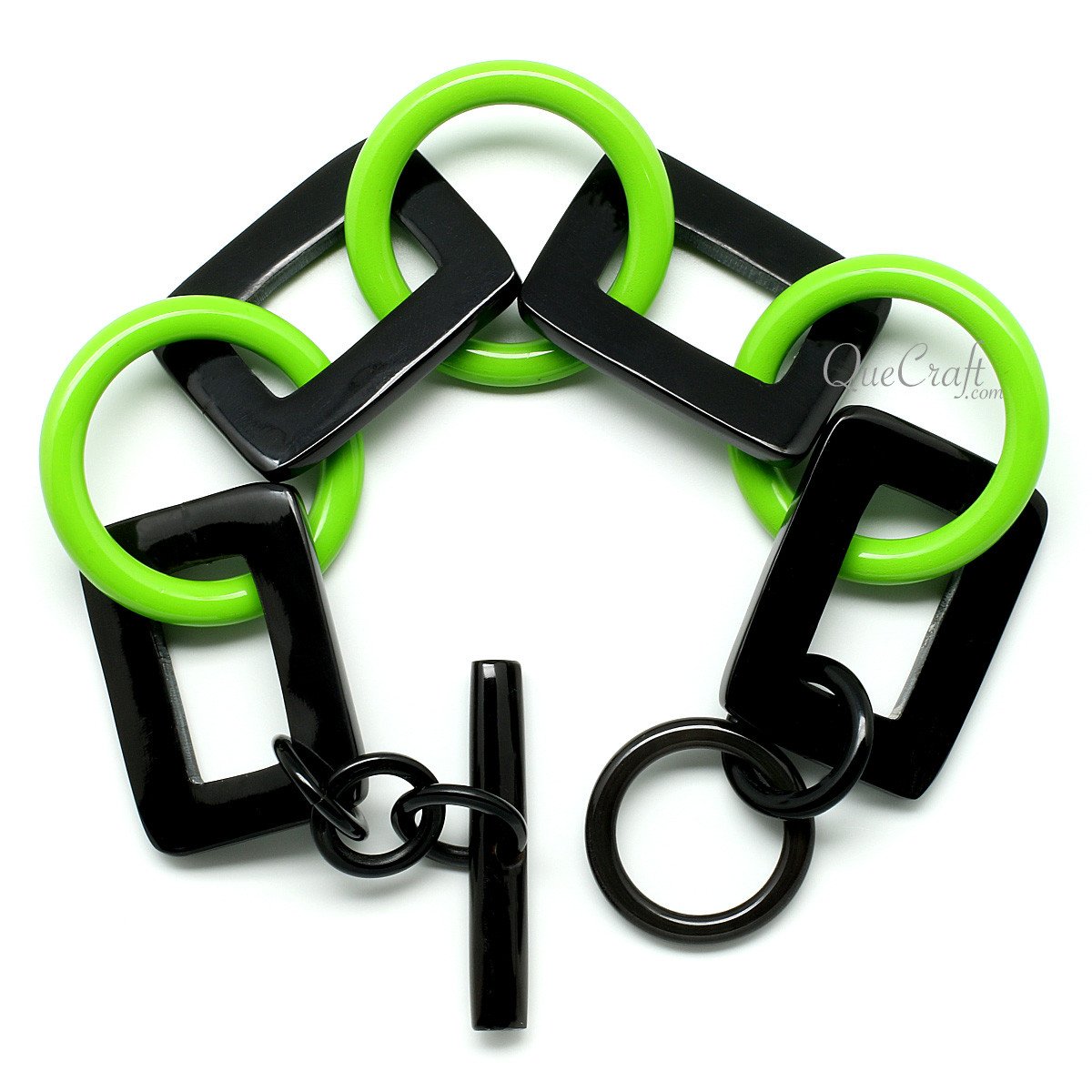 Horn & Lacquer Chain Bracelet #11806 - HORN JEWELRY