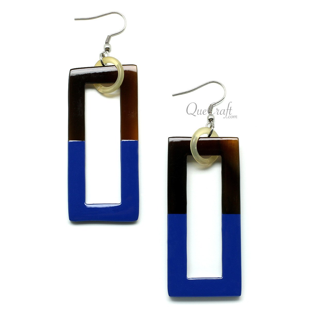 Horn & Lacquer Earrings #11829 - HORN JEWELRY