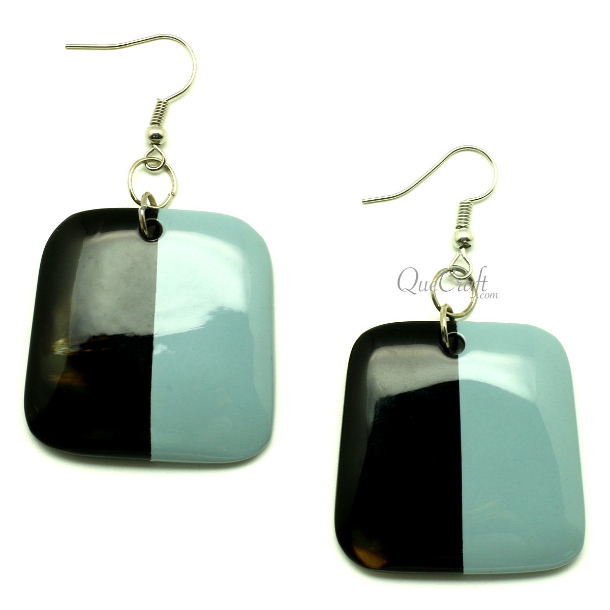 Horn & Lacquer Earrings #13256 - HORN JEWELRY