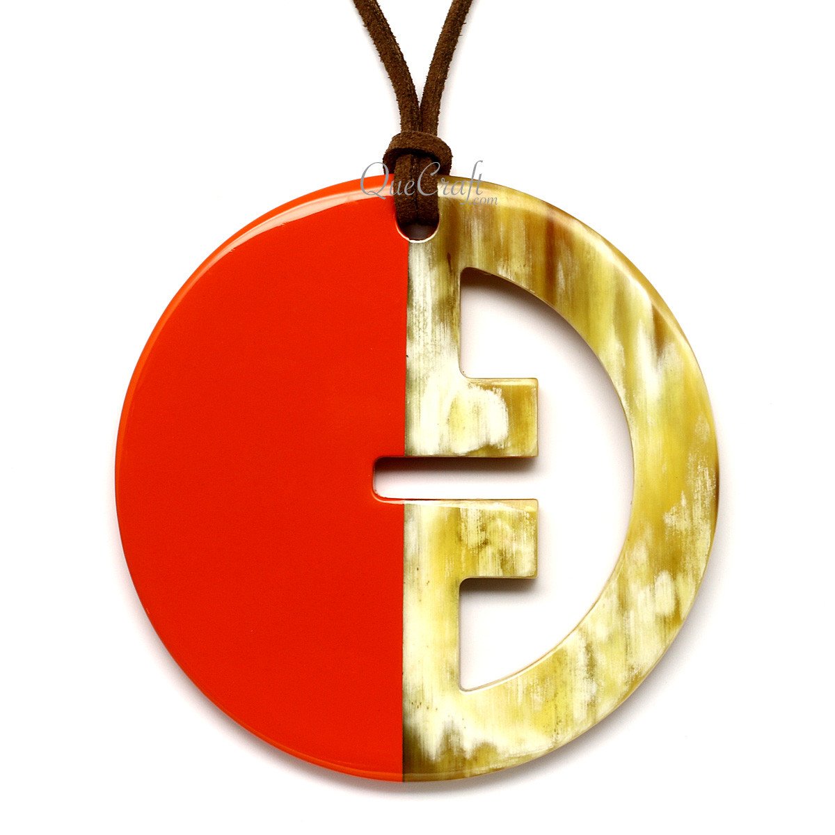 Horn & Lacquer Pendant #12423 - HORN JEWELRY