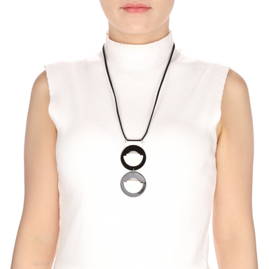 Horn & Lacquer Pendant #13577 - HORN JEWELRY