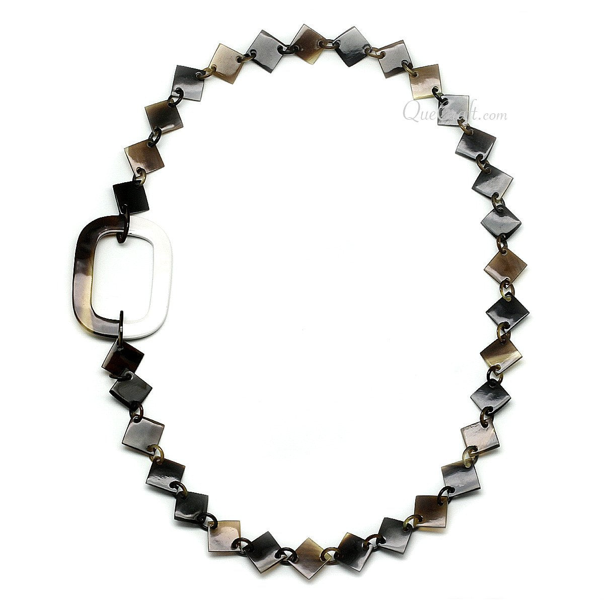 Horn & Lacquer Chain Necklace #11472 - HORN JEWELRY