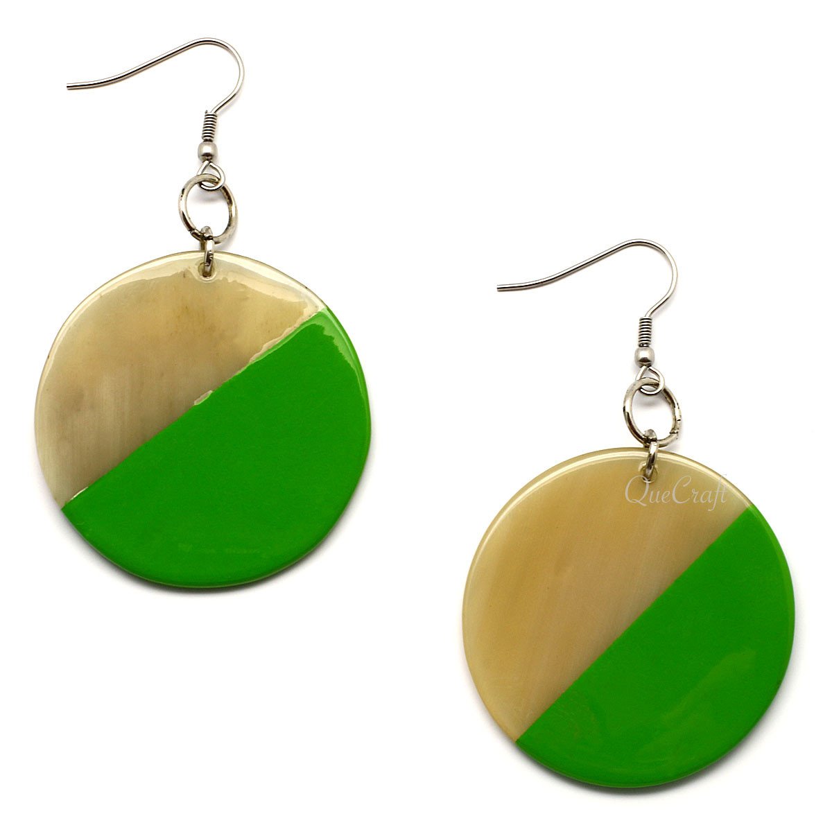 Horn & Lacquer Earrings #5096 - HORN JEWELRY