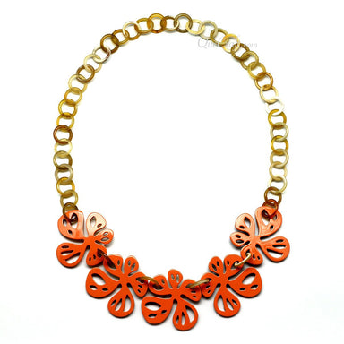 Horn & Lacquer Chain Necklace #11211 - HORN JEWELRY