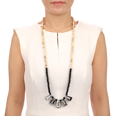 Horn Beaded Necklace #13525 - HORN JEWELRY