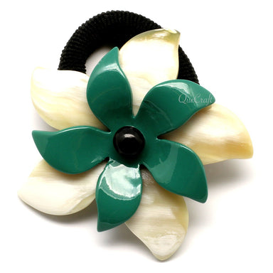 Horn & Lacquer Ponytail Holder #6729 - HORN JEWELRY