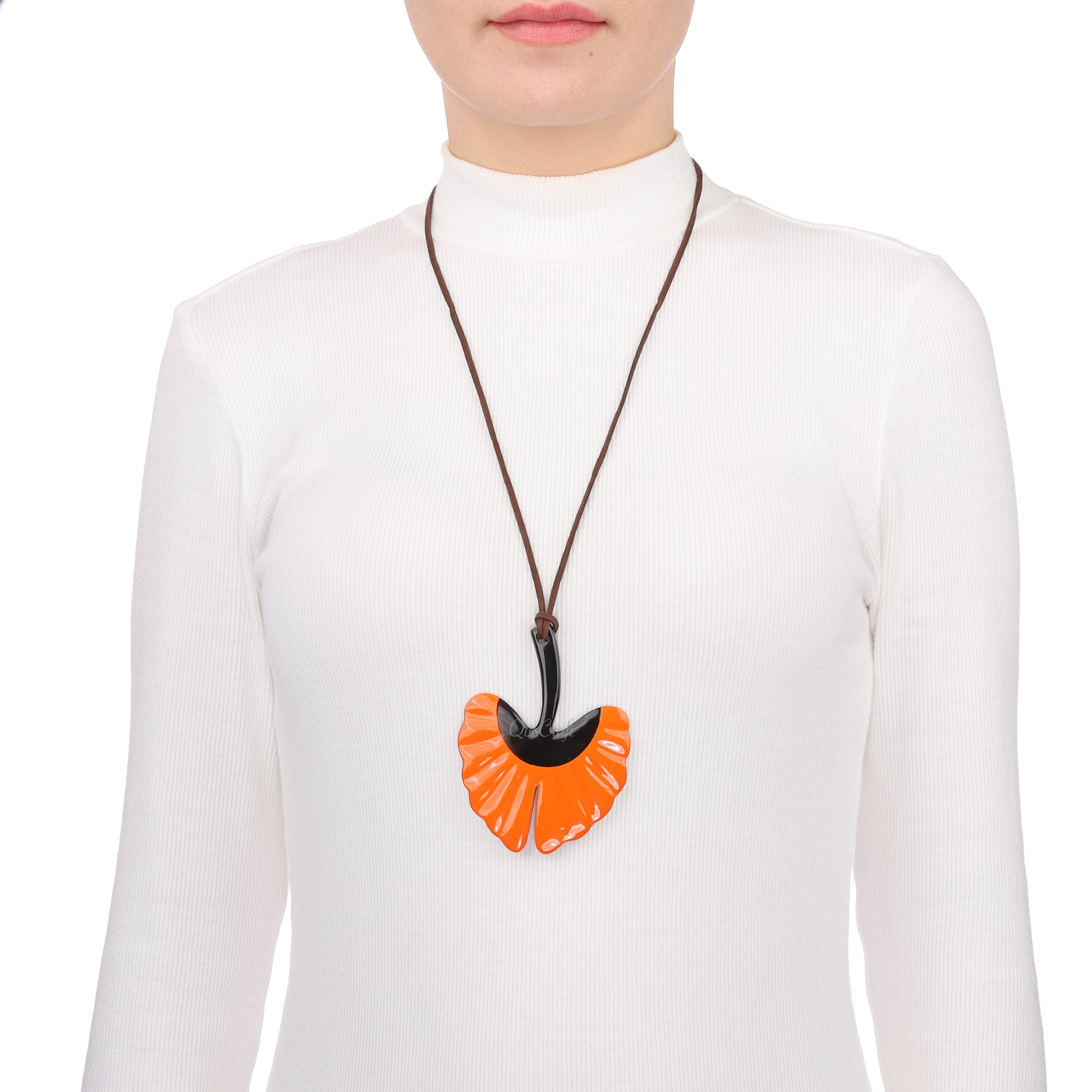 Horn & Lacquer Pendant #13699 - HORN JEWELRY