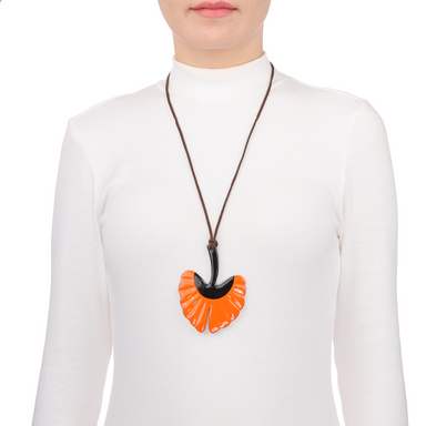 Horn & Lacquer Pendant #13699 - HORN JEWELRY