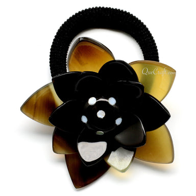 Horn & Shell Ponytail Holder #10712 - HORN JEWELRY
