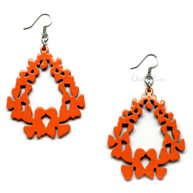 Horn & Lacquer Earrings #11098 - HORN JEWELRY