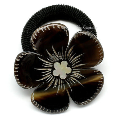 Horn & Shell Ponytail Holder #10716 - HORN JEWELRY