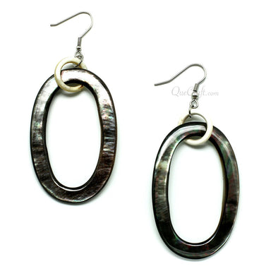 MOP & Horn Earrings #11587 - HORN JEWELRY