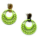 Horn & Lacquer Earrings #11109 - HORN JEWELRY