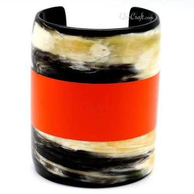 Horn & Lacquer Cuff Bracelet #9631 - HORN JEWELRY