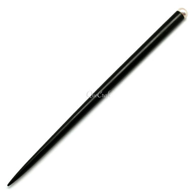 Ebony & Pearl Hair Stick #5511 - HORN JEWELRY