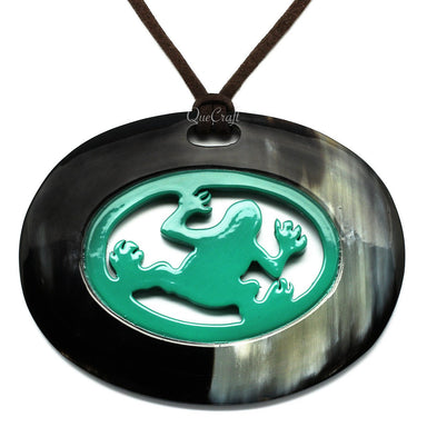 Horn & Lacquer Pendant #6600 - HORN JEWELRY