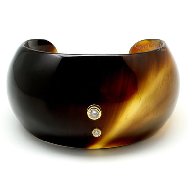 Horn & CZ Cuff Bracelet #10324 - HORN JEWELRY