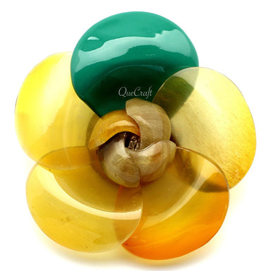 Horn & Lacquer Brooch #9800 - HORN JEWELRY