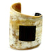 Horn & Leather Cuff Bracelet #10436 - HORN JEWELRY
