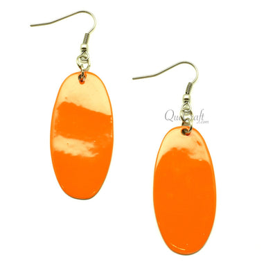 Horn & Lacquer Earrings #13402 - HORN JEWELRY