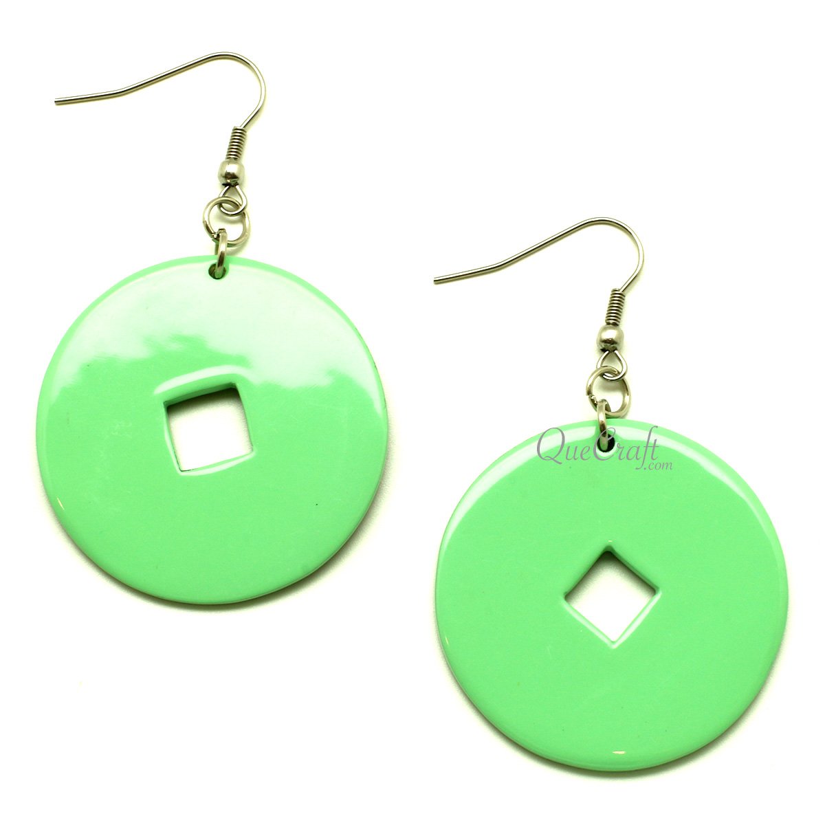 Horn & Lacquer Earrings #13404 - HORN JEWELRY