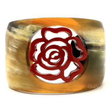 Horn & Lacquer Cuff Bracelet #4759 - HORN JEWELRY