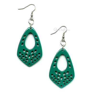 Horn & Lacquer Earrings #11103 - HORN JEWELRY