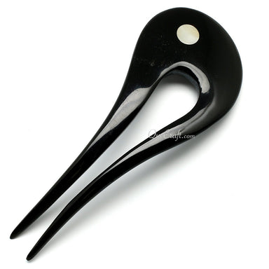Horn & Shell Hair Pin #10589 - HORN JEWELRY