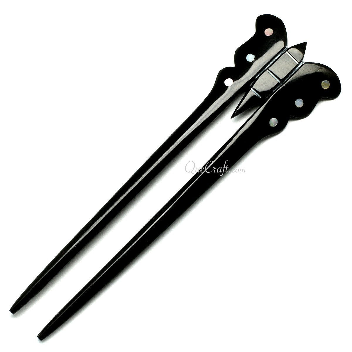 Horn & Shell Hair Pin #10521 - HORN JEWELRY