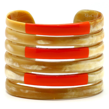 Horn & Lacquer Cuff Bracelet #10449 - HORN JEWELRY