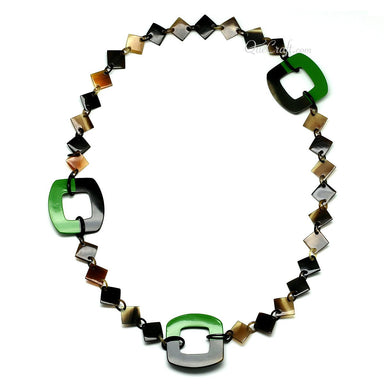 Horn & Lacquer Chain Necklace #11463 - HORN JEWELRY
