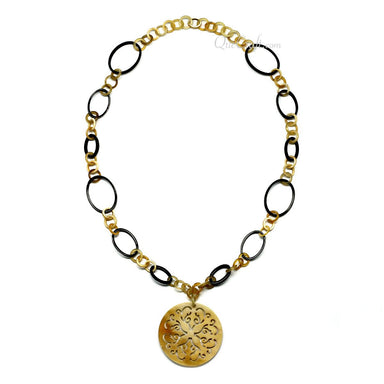 Horn Chain Necklace #10444 - HORN JEWELRY