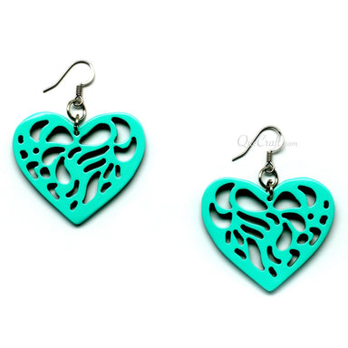Horn & Lacquer Earrings #11104 - HORN JEWELRY