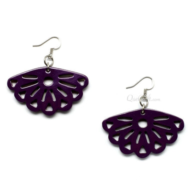 Horn & Lacquer Earrings #11102 - HORN JEWELRY