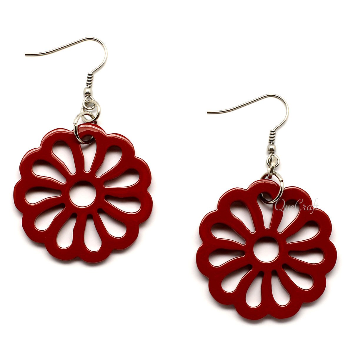 Horn & Lacquer Earrings #4897 - HORN JEWELRY