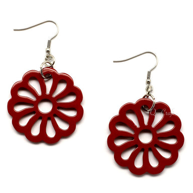 Horn & Lacquer Earrings #4897 - HORN JEWELRY