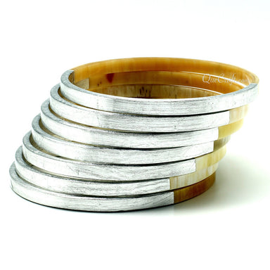 Horn & Lacquer Bangle Bracelets #8349 - HORN JEWELRY