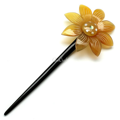 Horn & Shell Hair Stick #10524 - HORN JEWELRY