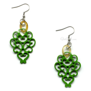 Horn & Lacquer Earrings #11171 - HORN JEWELRY