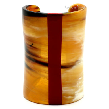 Horn & Lacquer Cuff Bracelet #11373 - HORN JEWELRY