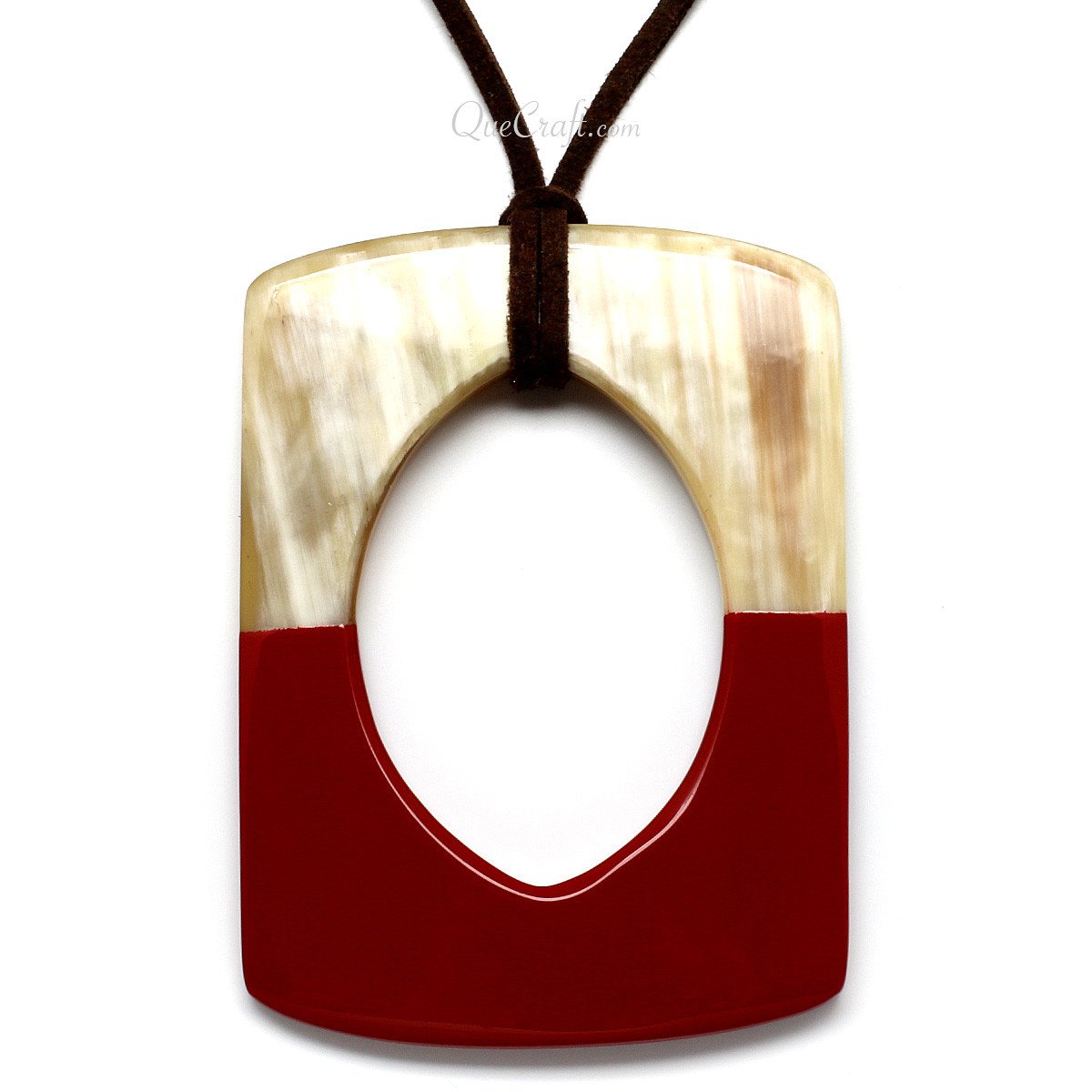 Horn & Lacquer Pendant #11180 - HORN JEWELRY