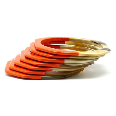 Horn & Lacquer Bangle Bracelets #10448 - HORN JEWELRY
