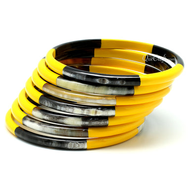 Horn & Lacquer Bangle Bracelets #11419 - HORN JEWELRY