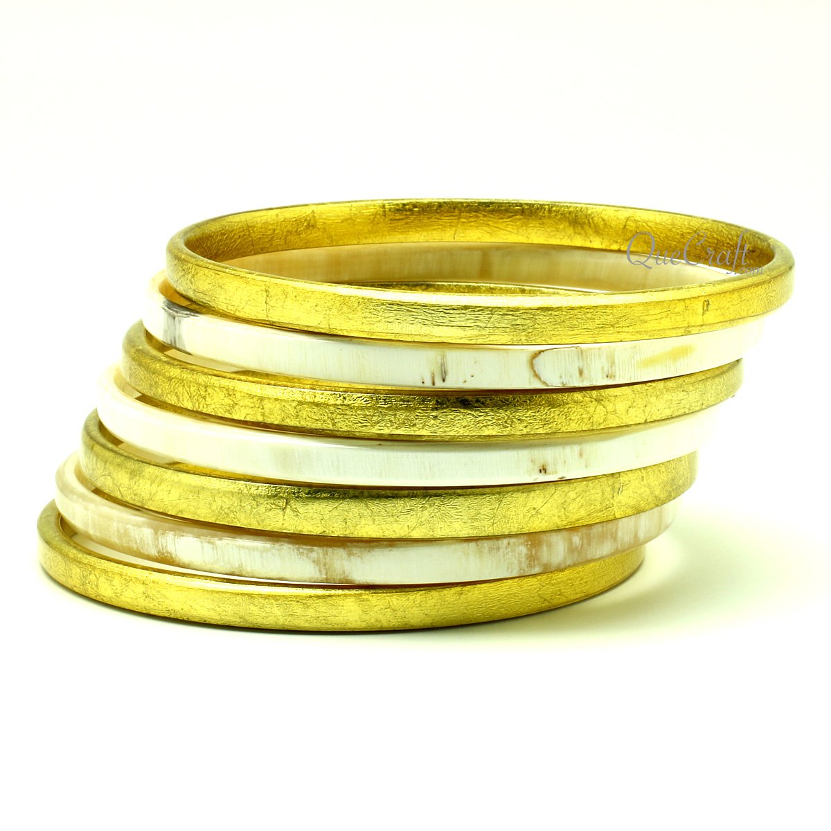 Horn & Lacquer Bangle Bracelets #13111 - HORN JEWELRY